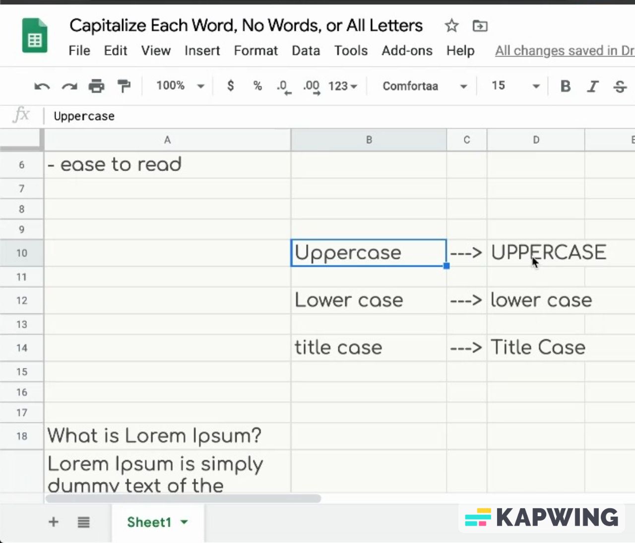 How Do I Capitalize Each Word In Google Sheets 