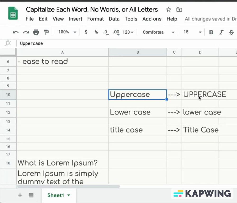 How Do I Capitalize Each Word in Google Sheets?