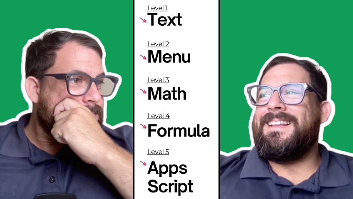 Spreadsheets Explained! 5 Levels of Difficulty: From Basic Text Input to Google Apps Script