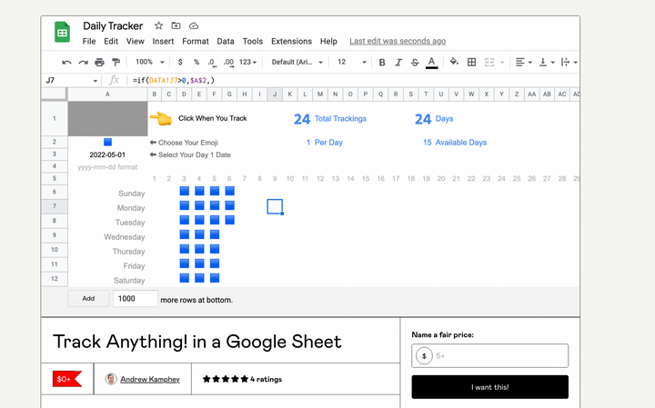 Track Anything in a Google Sheet!